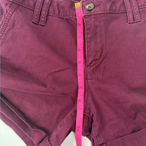 Arizona Jean Co Burgundy Shorts Juniors Size 11 - Picture 6 of 7